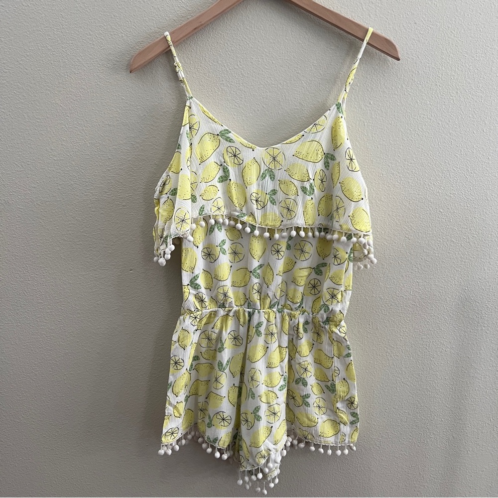 The Edit by Seventeen Romper, Lemon, Size S
